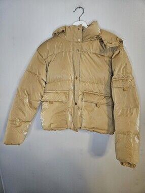 How Dare U Outerwear Pocketed Zip-Up Puffer Jacket with Removable Hood
